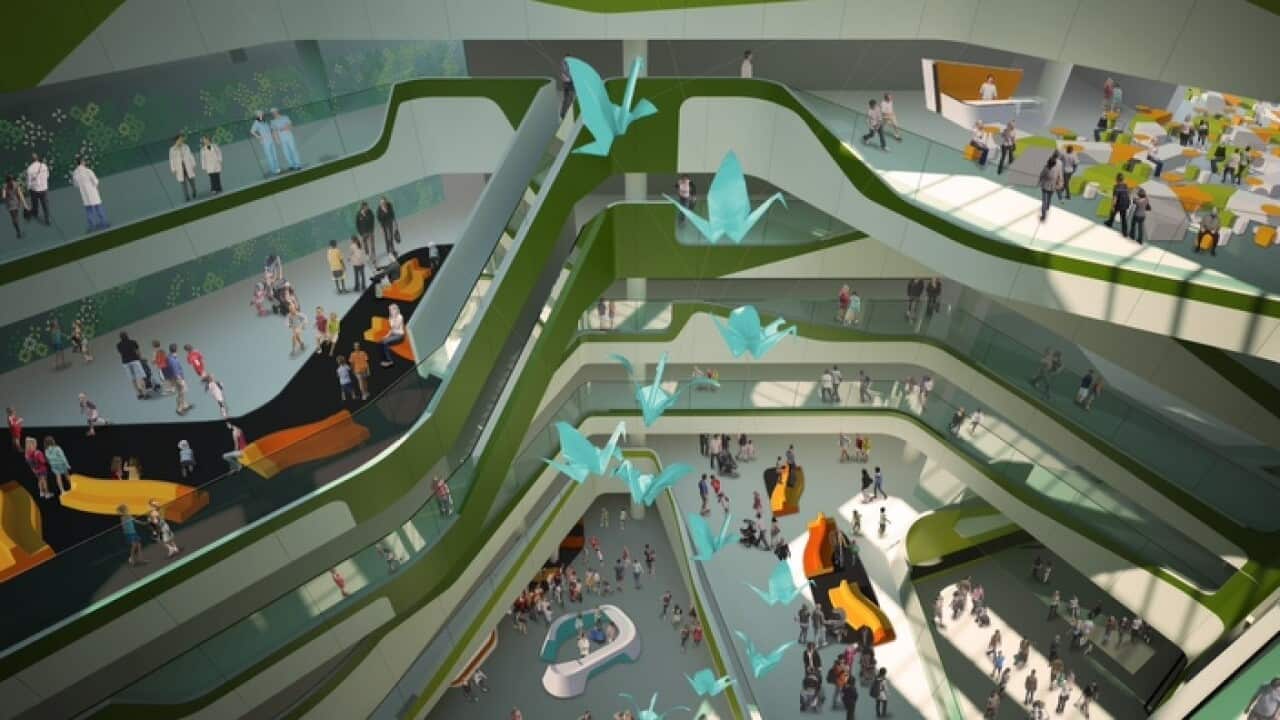 An artist's impression of the new Perth Children's Hospital