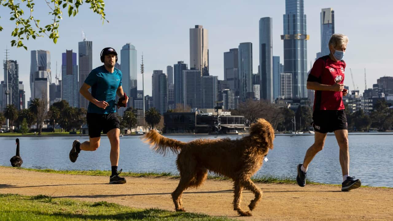 People exercising in Melbourne