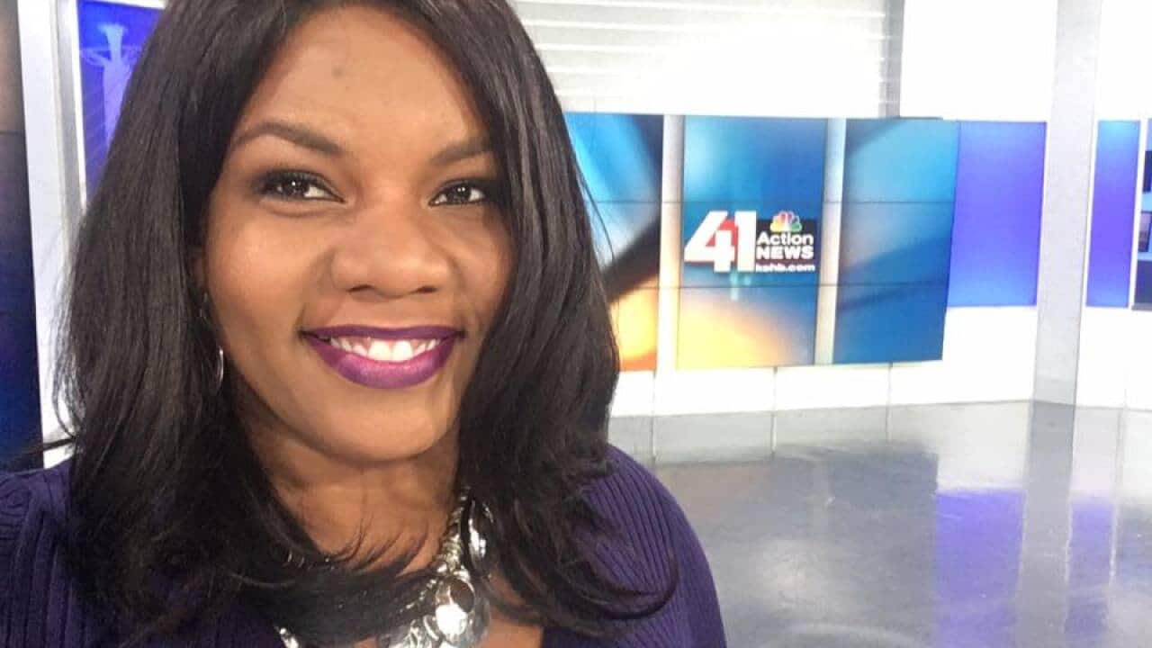 Lisa Benson in a television studio