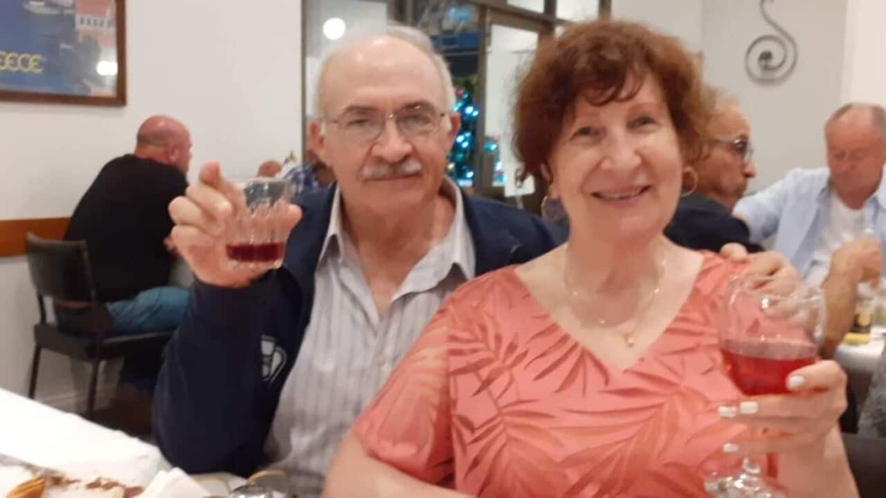 Alexandros Angela at restaurant