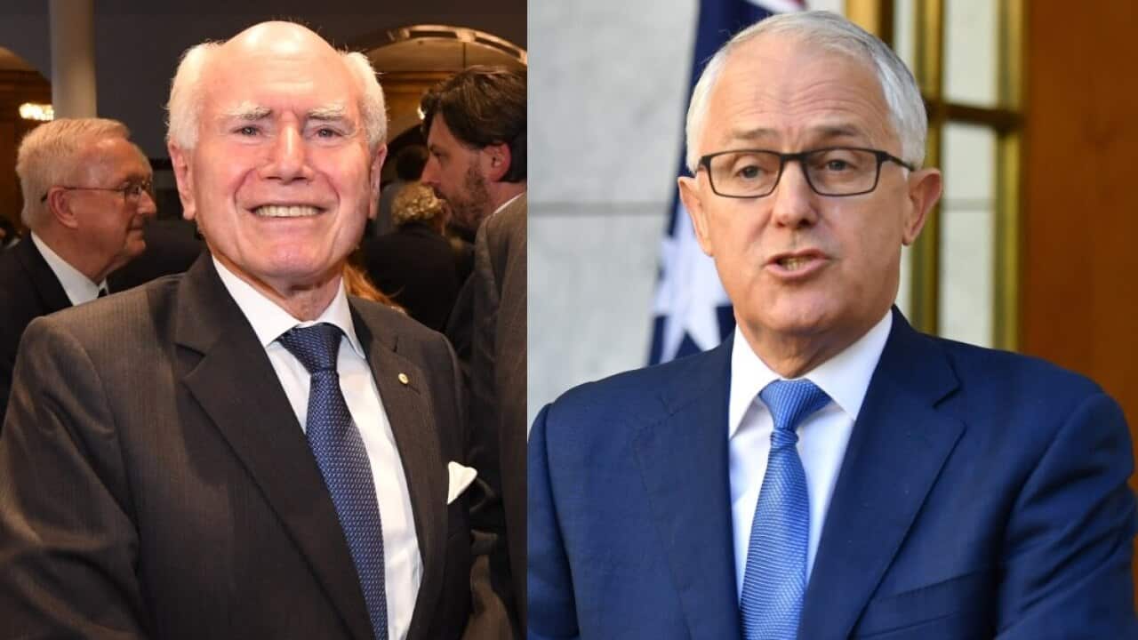 John Howard (left) and Malcolm Turnbull.