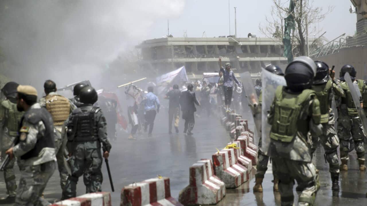 Protesters in Kabul