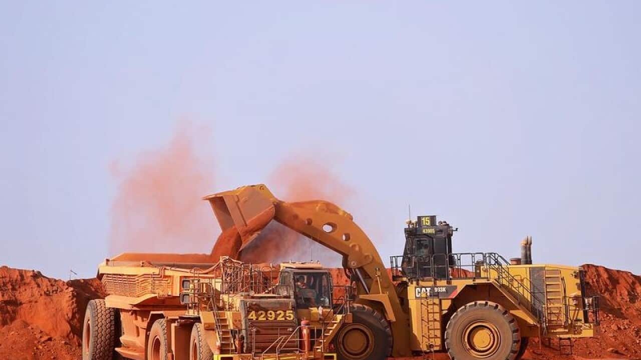 Supplied image of a truck being loaded at Rio Tinto's Weipa mine.