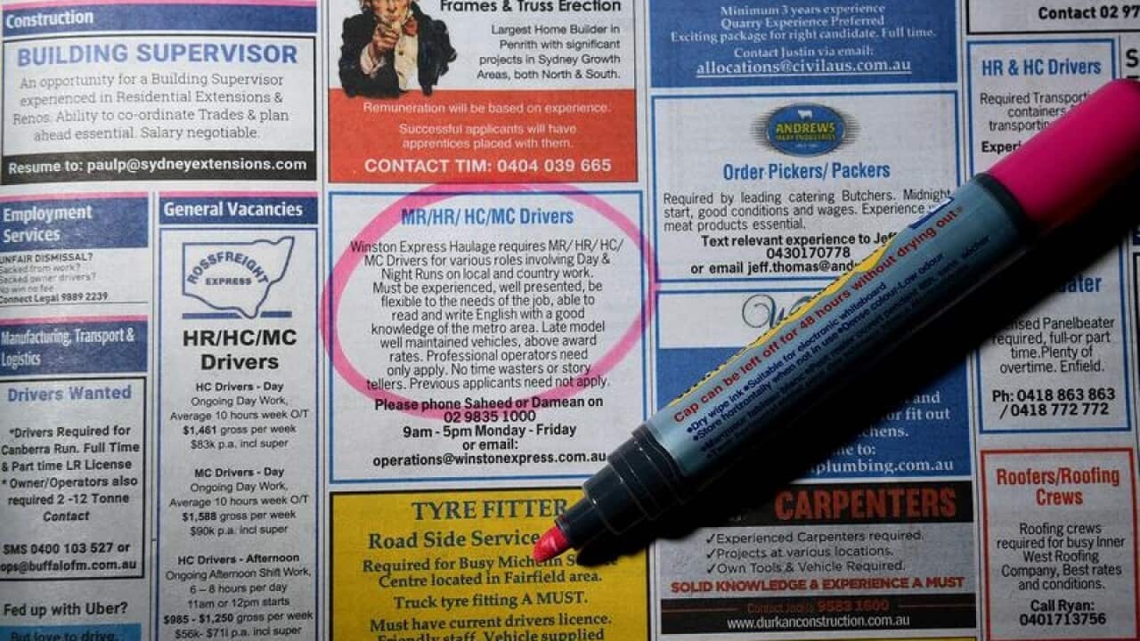 A general view of job classified advertisements