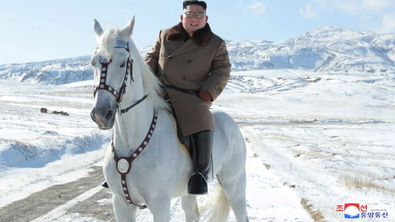 One of the images of Kim Jong-un.