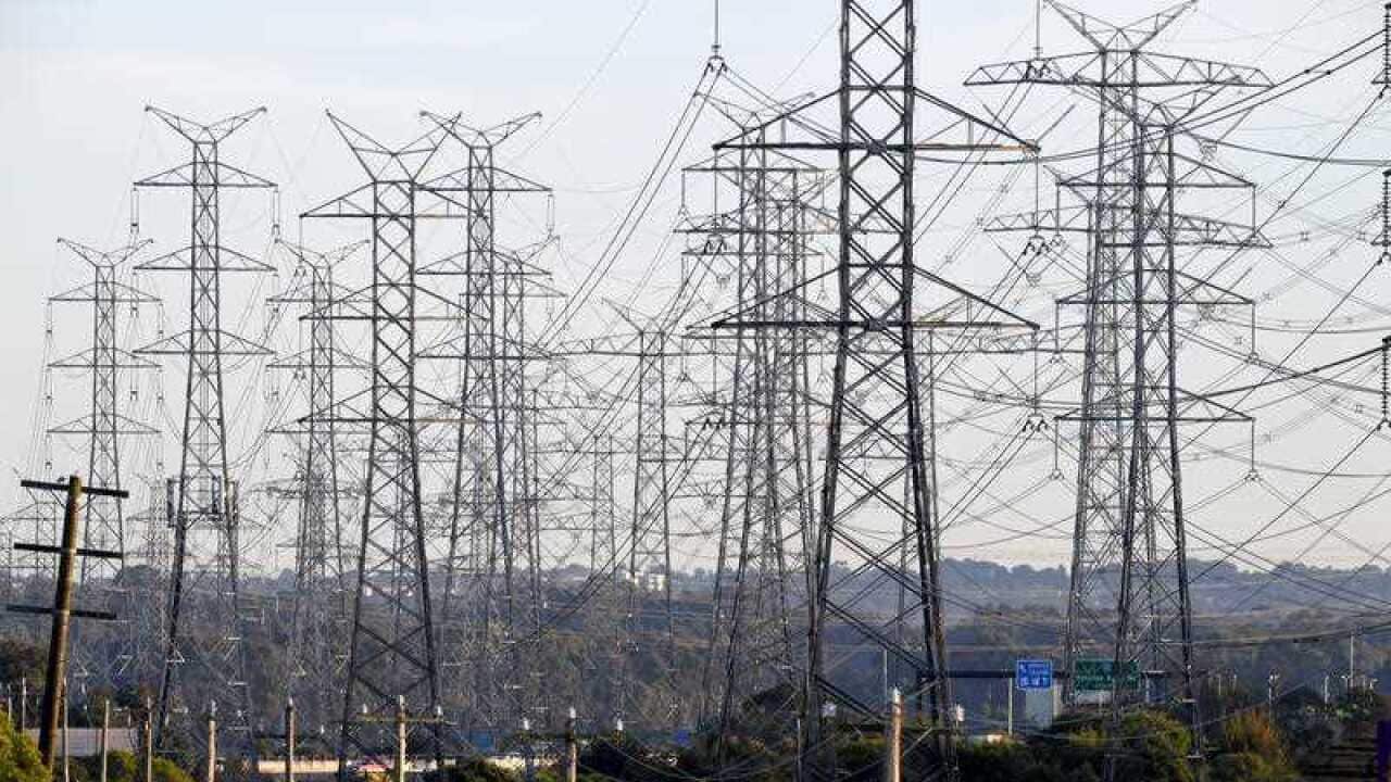 A stock image of infrastructure poles, Melbourne, July 27, 2017.