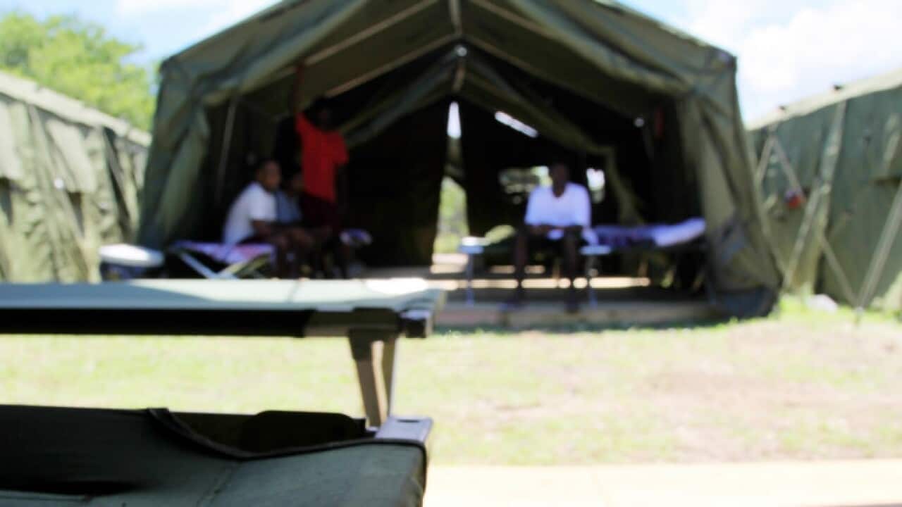 **STOCK** Supplied image of tent accommodation at the federal government's offshore detention centre in Nauru, Friday, Sept. 14, 2012. (AAP Image/Department of Immigration) NO ARCHIVING, EDITORIAL USE ONLY