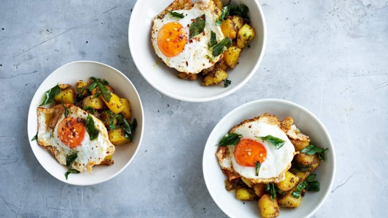 Bill Granger's curried potato with egg