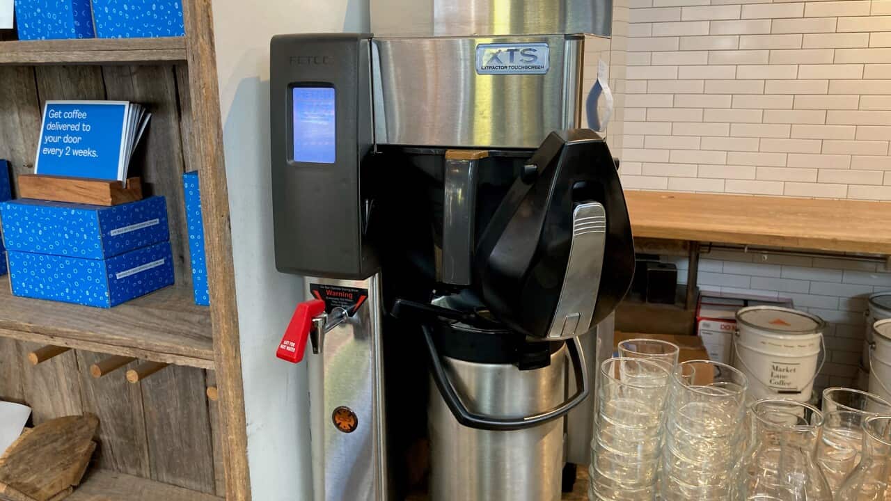 Fetco's batch brew coffee machine (Photo by Toshiyuki Ishiwata)