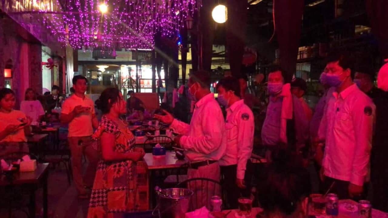 Beer Garden in Cambodia