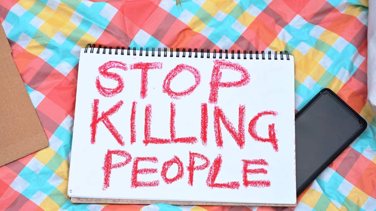 A protest against the death penalty at Speakers' Corner in Singapore