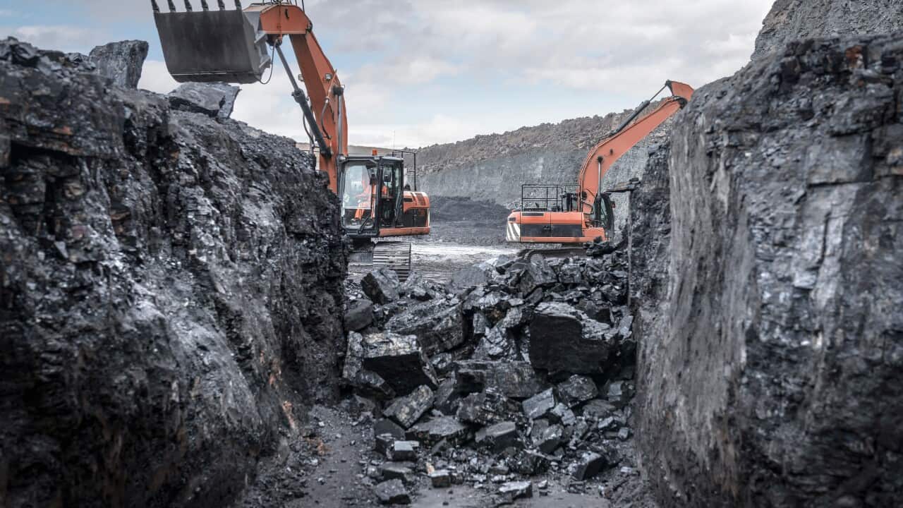 Ancient deep coal workings in surface coal mine