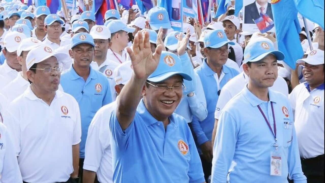 PM Hun Sen on election campaign