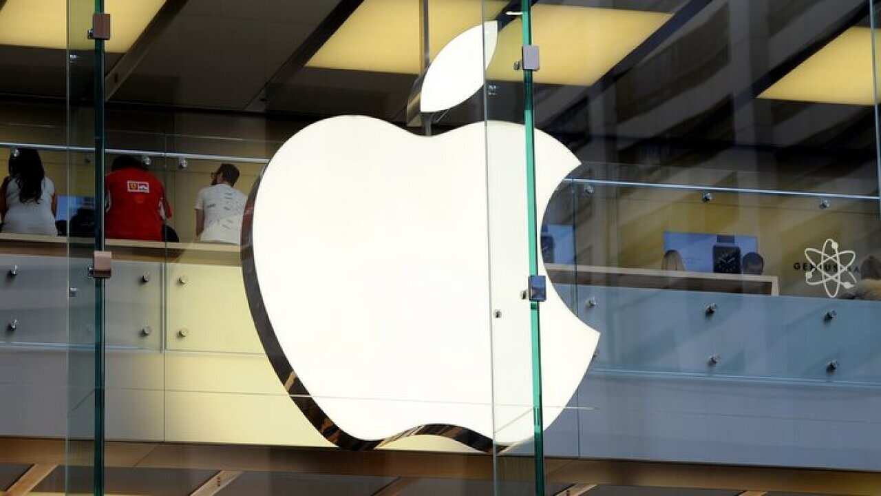 Signage seen at the flagship Apple store in Sydney, Friday, Sept. 11, 2015. Technology giant Apple announced a range of new products yesterday, including the iPhone 6S, iPhone 6S Plus, iPad Pro and the Apple Pencil. (AAP Image/Joel Carrett) NO ARCHIVING