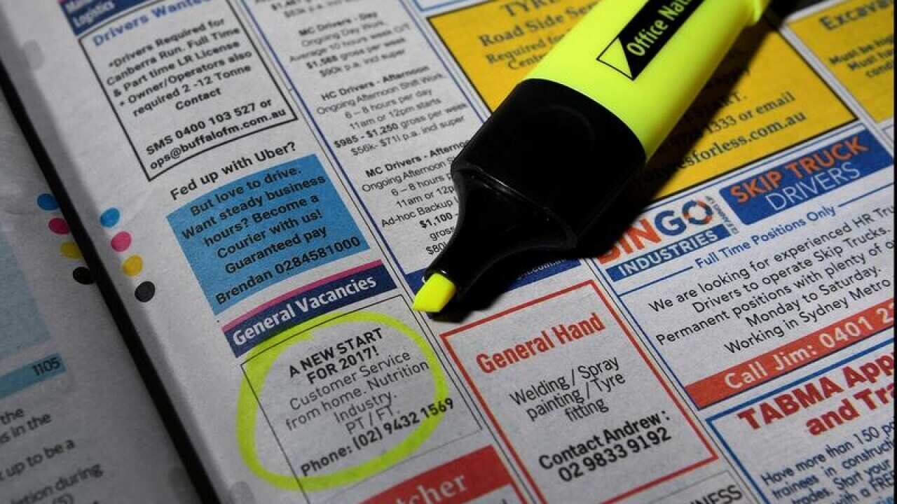 Newspaper job classified advertisements