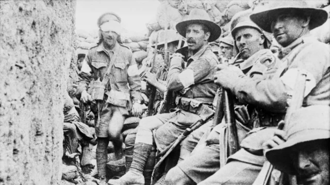 Australian soldiers at the Battle of Gallipoli