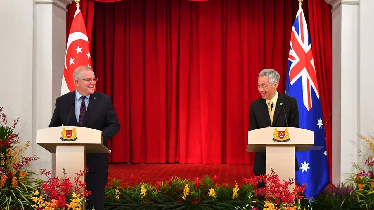 Singapore's Prime Minister with Australia's Scott Morrison
