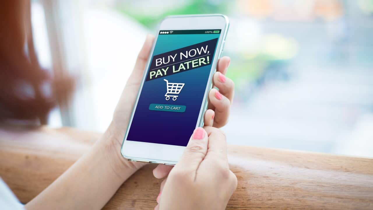 BNPL Buy now pay later online shopping concept.