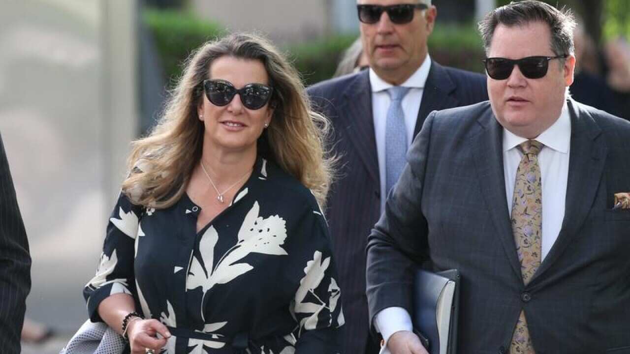 Kathy Jackson arrives at the County court in Melbourne