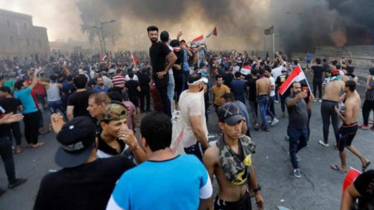 Protesters in Baghdad