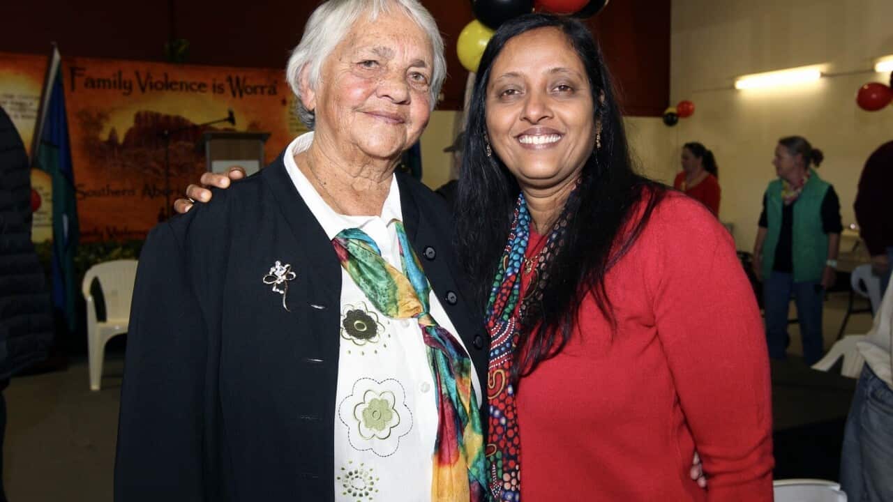 Asha Bhat with Noongar elder Averil Dean