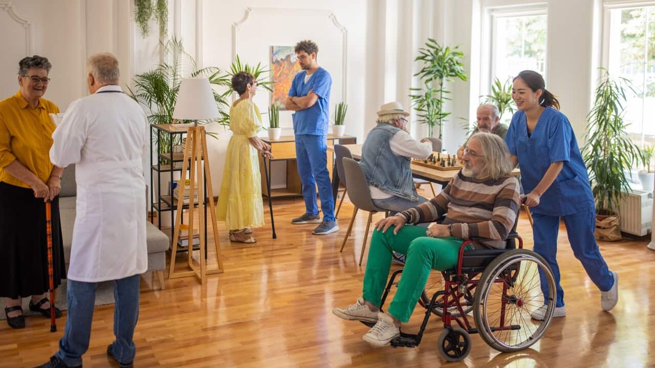 Usual day in crowded nursing home