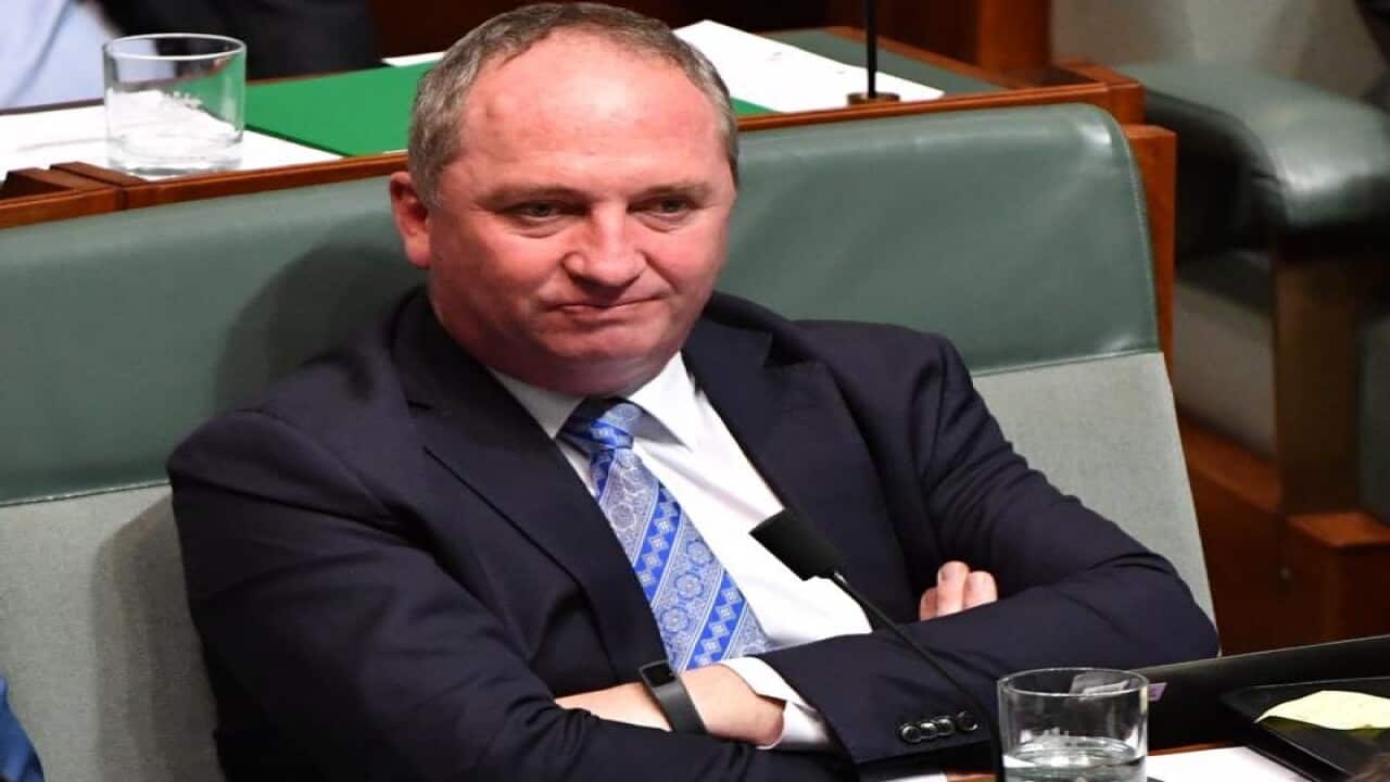 File image of Barnaby Joyce during Question Time in Canberra.