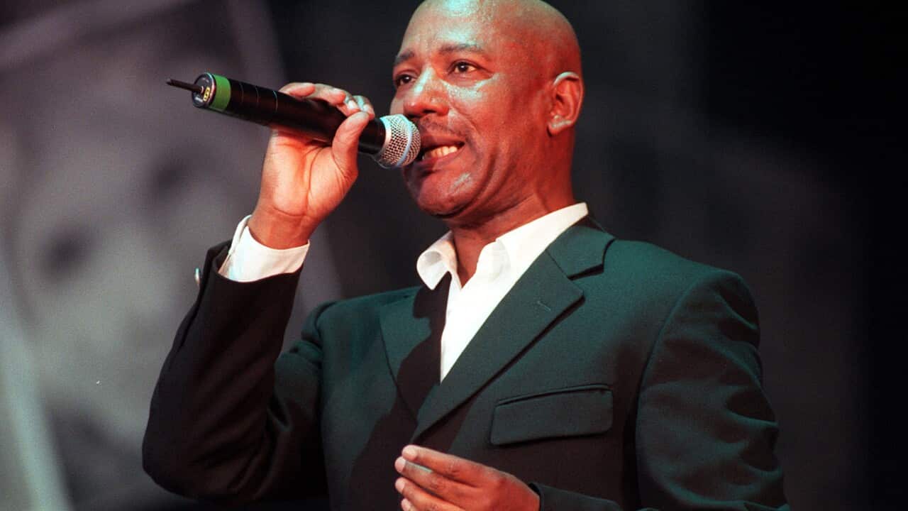 In this June, 24, 1999 file photo, Errol Brown, frontman of the band Hot Chocolate performs. (Sean Dempsey/PA Via AP, File)