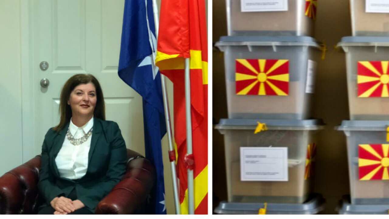 Ms Greta Stanoevska,Charge d'affairs,Macedonian Embassy,Canberra/Ballot boxes
