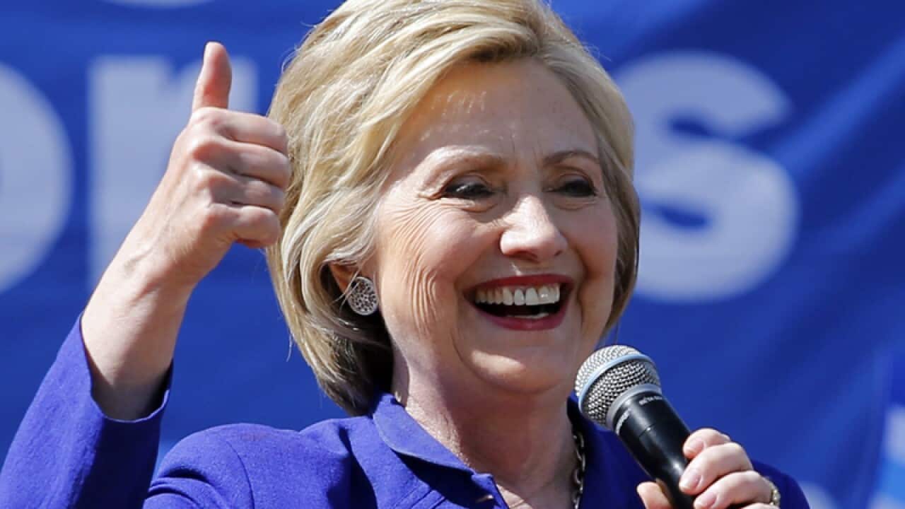 Democratic presidential nominee Hillary Clinton