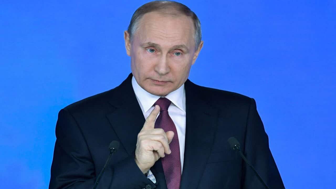 Russia's President Vladimir Putin delivers an annual address to the Federal Assembly of the Russian Federation