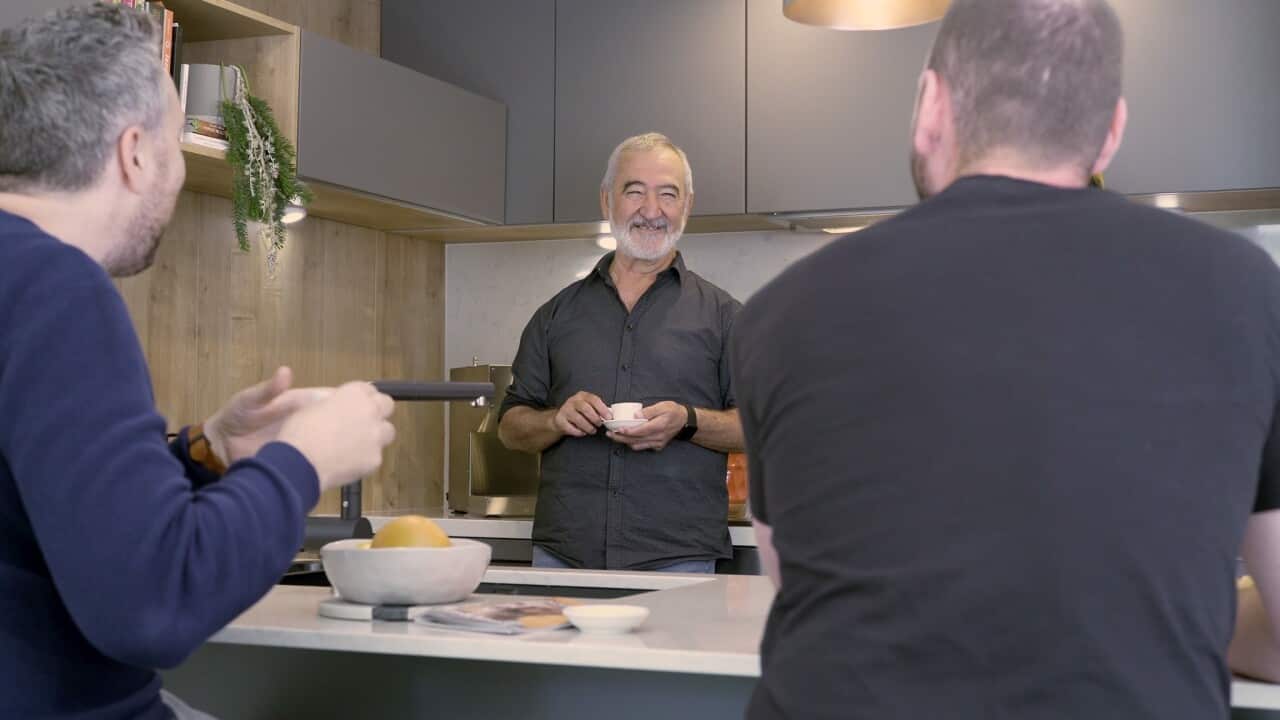 Joseph Atallah drinking coffee