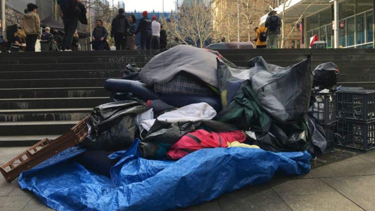 Tent city pack up