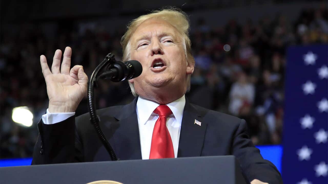 A file photo of President Donald Trump.