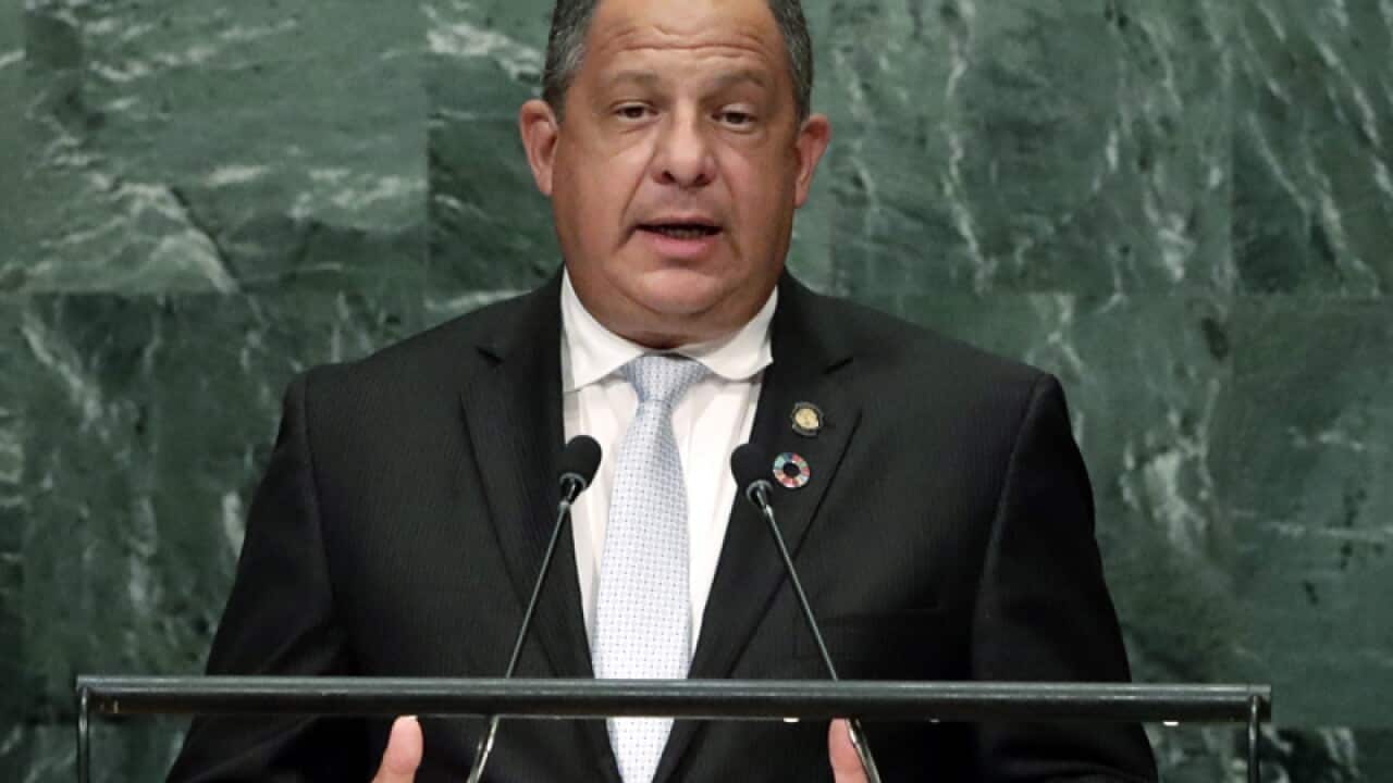 The President of Costa Rica Luis Guillermo Solis Rivera