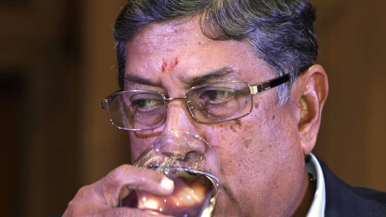 India's cricket board chief Narainswamy Srinivasan