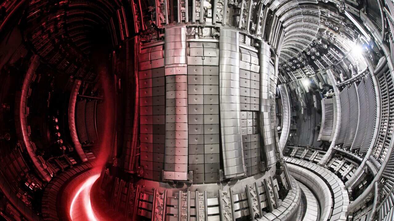 JET interior with superimposed plasma. A 24-year-old nuclear-fusion record has crumbled. Scientists at the Joint European Torus (JET) near Oxford, UK, announced onFebruary 9, 2022, that they had generated the highest-ever sustained energy from fusing toge