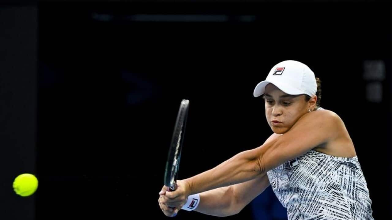 Ash Barty has advanced to the Australian Open quarter-finals after beating Amanda Anisimova.