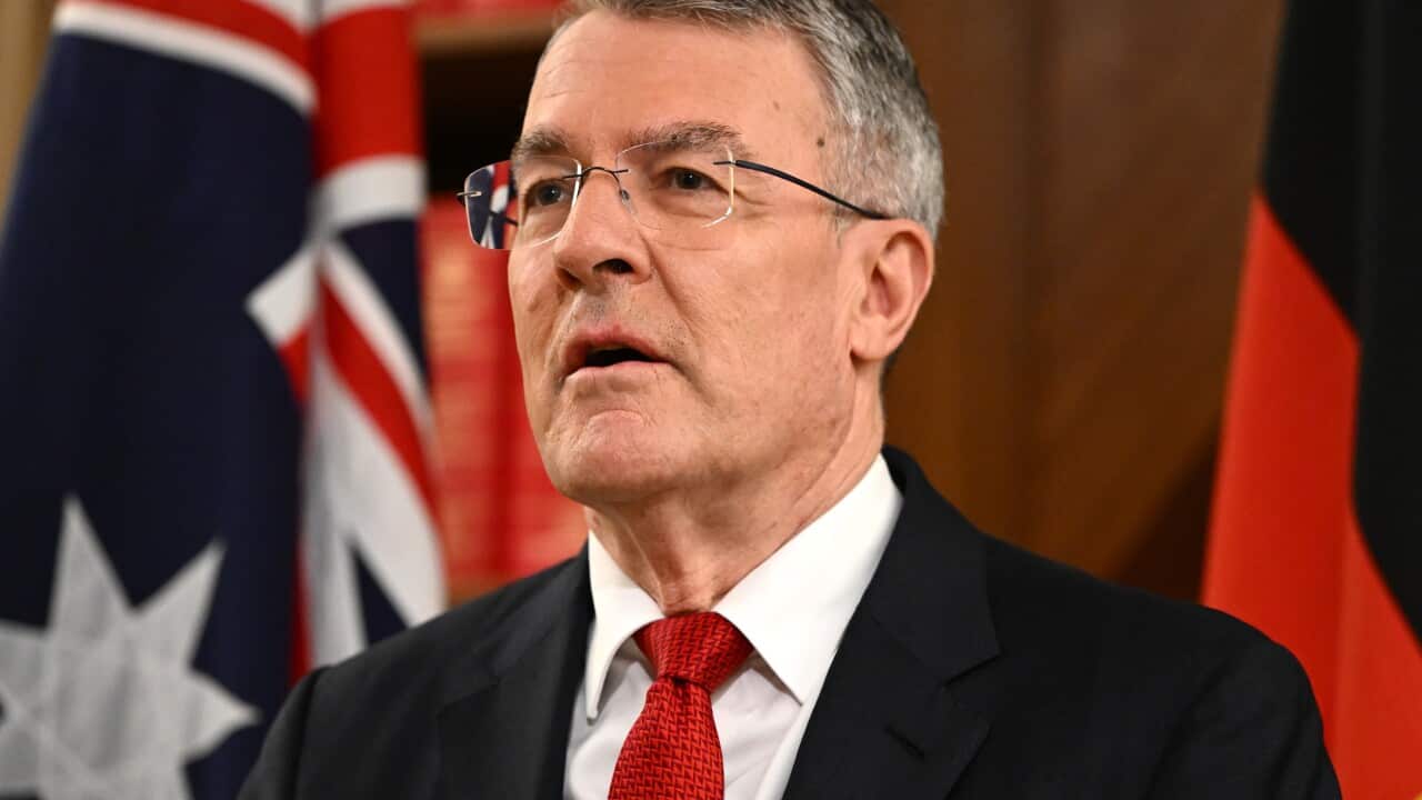 Attorney-General Mark Dreyfus is in a suit and a tie.