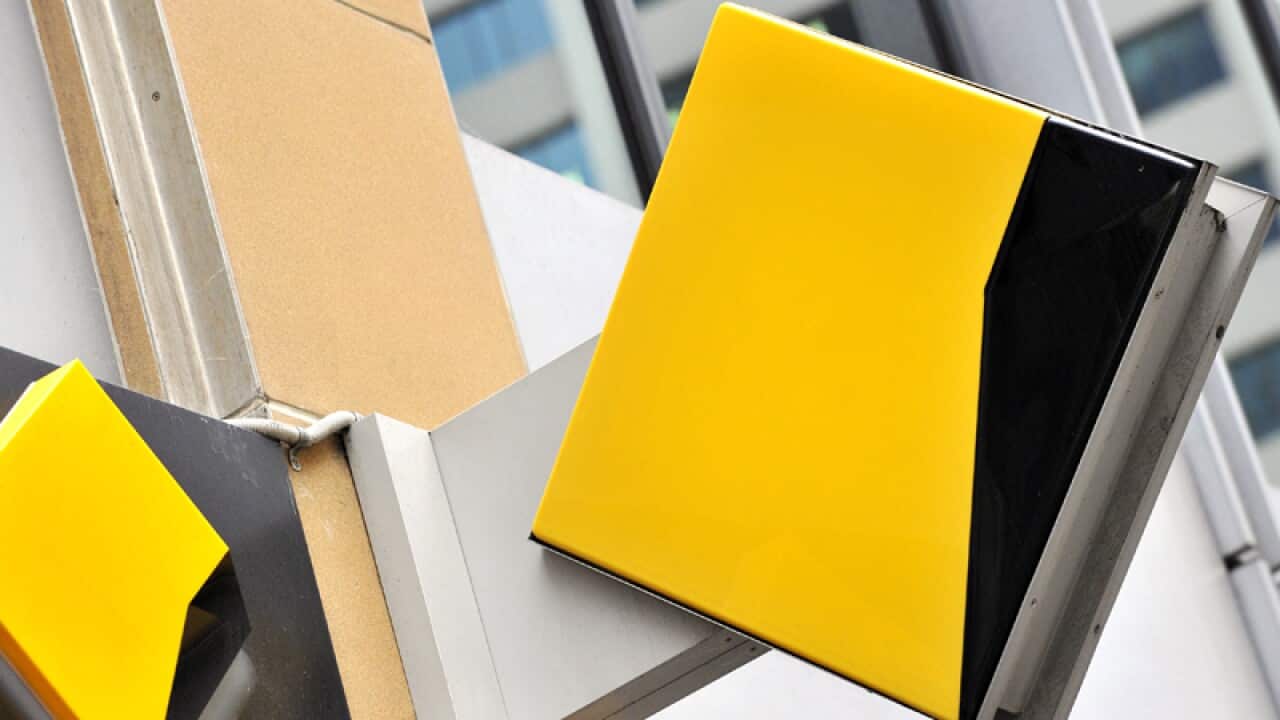 Commonwealth Bank of Australia (CBA) bank signage in Sydney