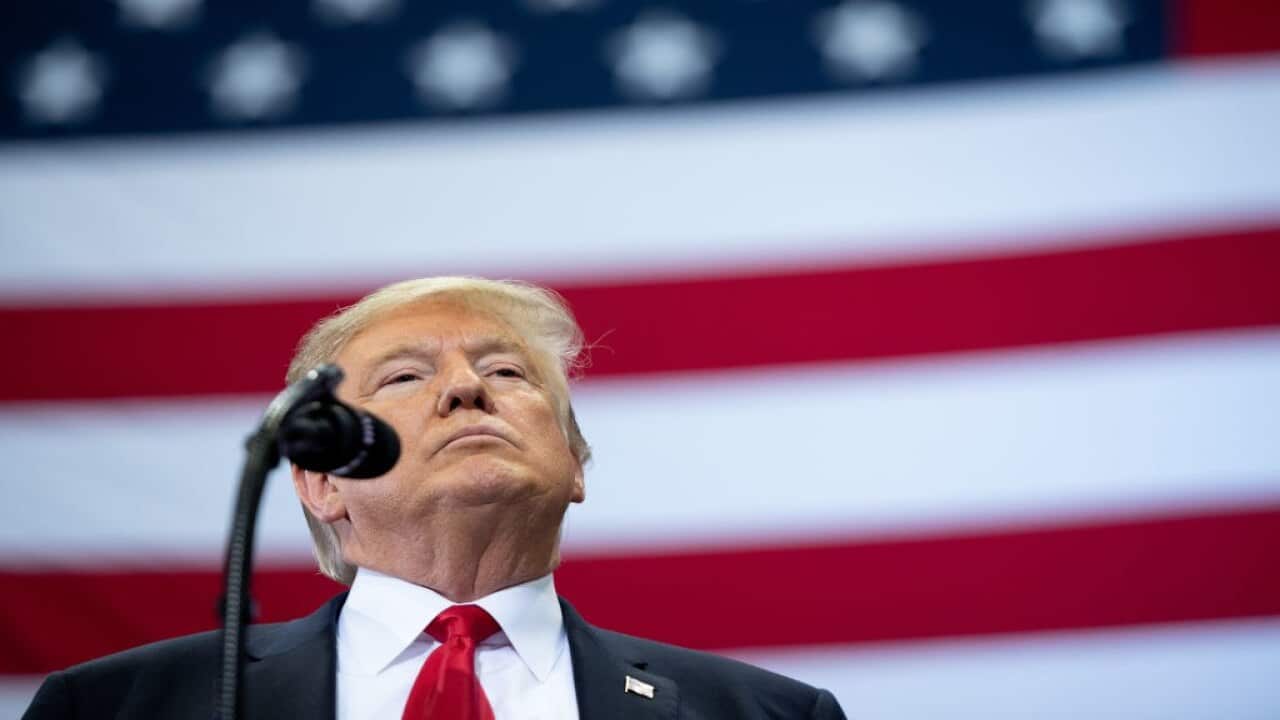 US President Donald Trump speaks during a campaign rally in Estero, Florida, on October 31, 2018. (Photo by SAUL LOEB / AFP) (Photo credit should read SAUL LOEB/AFP/Getty Images)