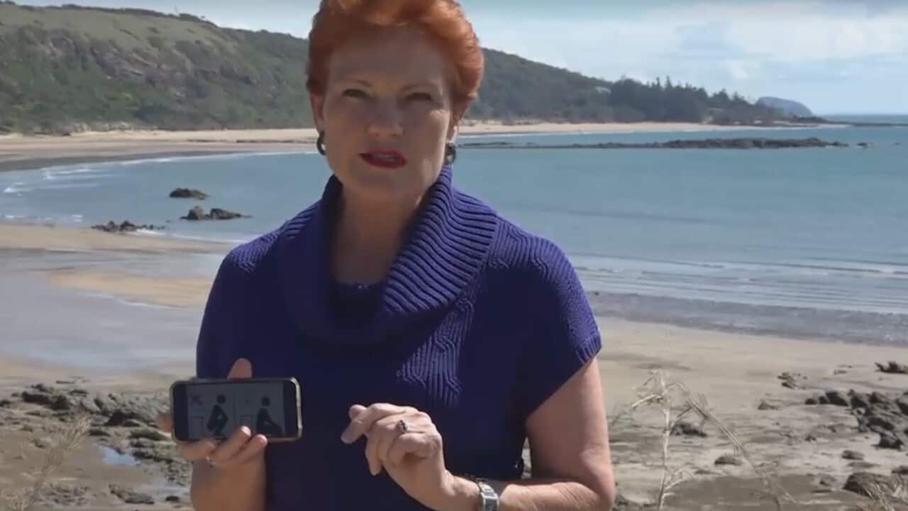 Pauline Hanson speaks out against squat toilets.