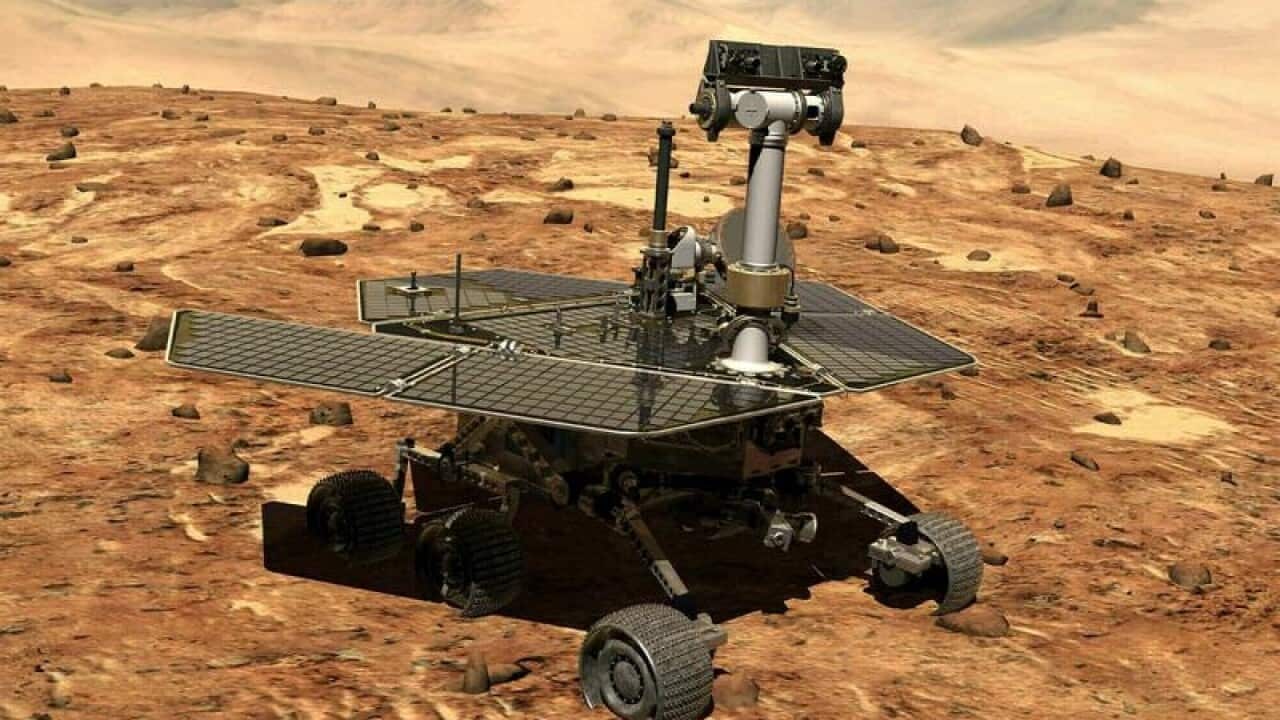 Illustration of the Mars rover Opportunity