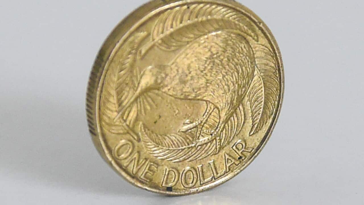 A New Zealand dollar coin