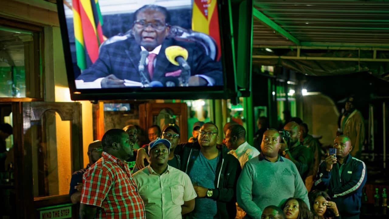 President Mugabe addressing the nation