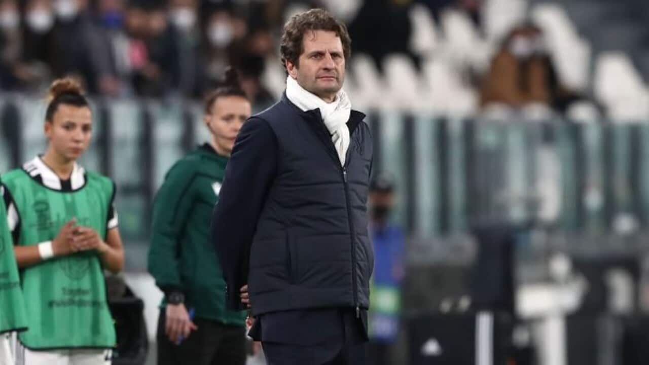 Joe Montemurro looks on during a Juventus match