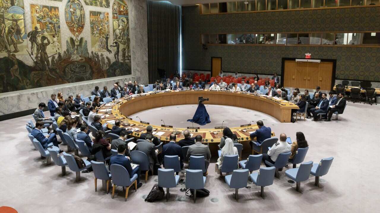 United Nations Security Council meeting in New York on the Israel-Gaza Conflict