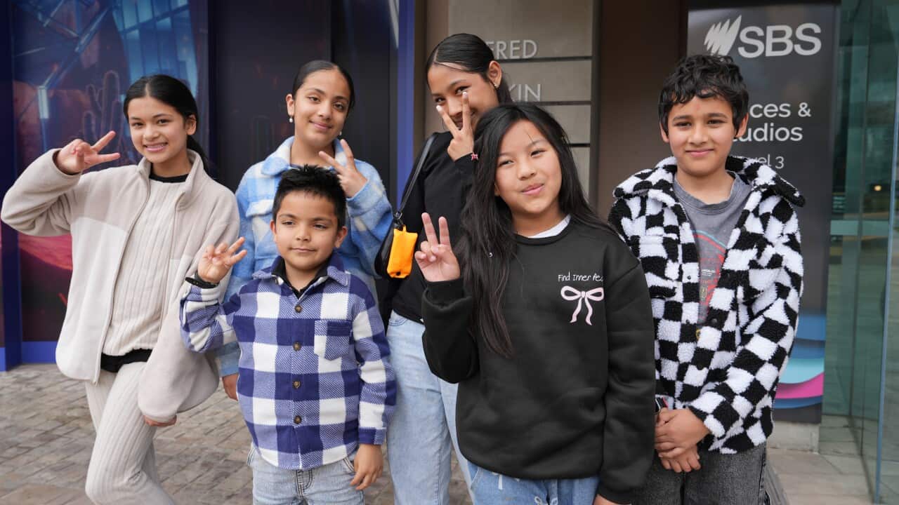 Children at SBS Melbourne Studios on Wednesday, 1 October 2025.