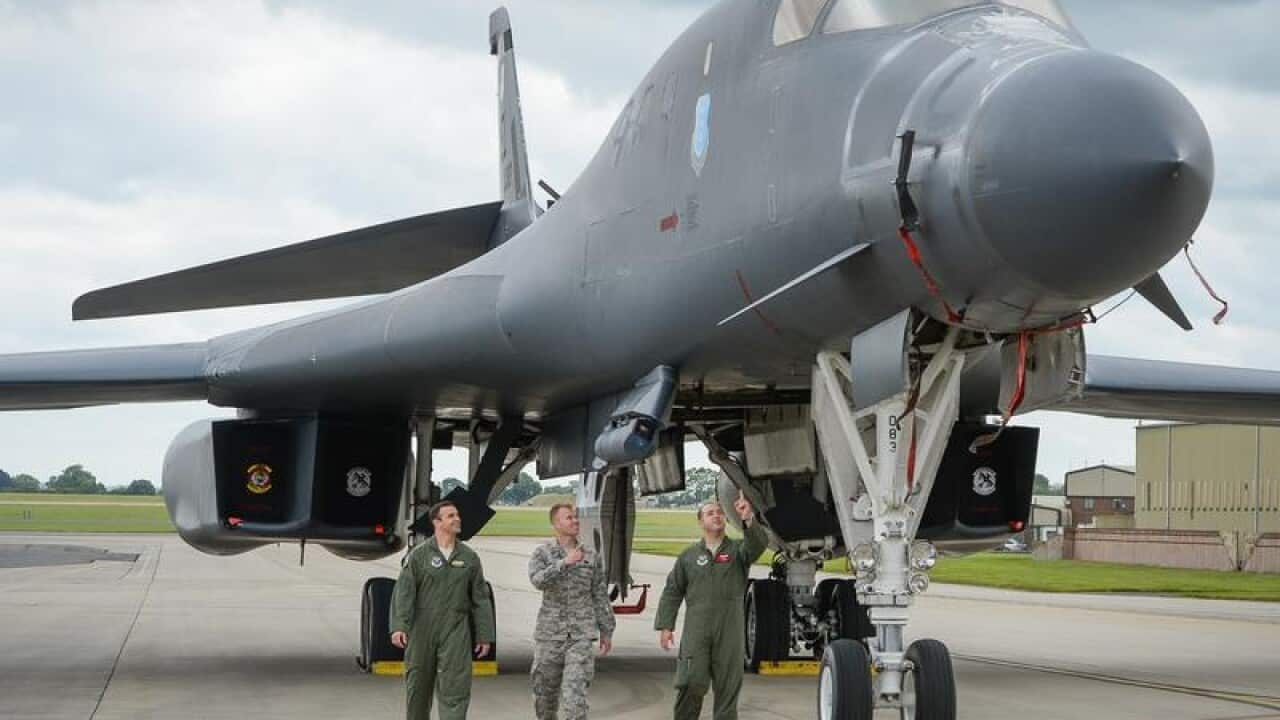 A B-1B Lancer bomber