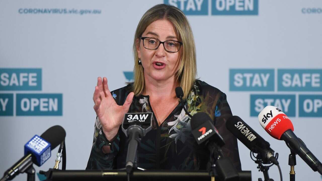 Acting Victorian Premier Jacinta Allan addresses the media